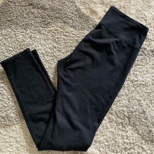 aerie Black Seamless Active Leggings with Subtle Logo